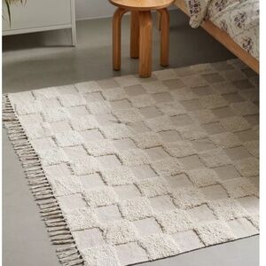 Urban Outfitters Checkerboard Hilo Tufted Rug 100% Cotton